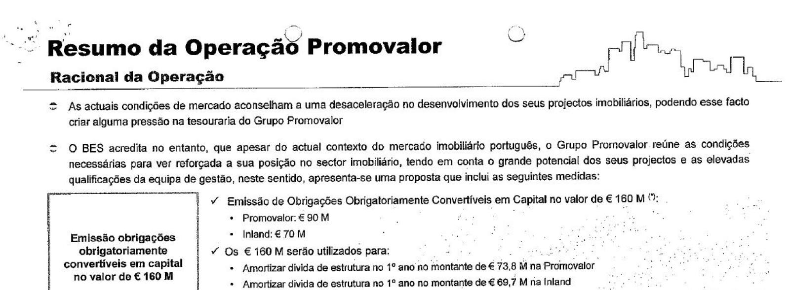 Documento que serviu de base para a emissão das VMOC