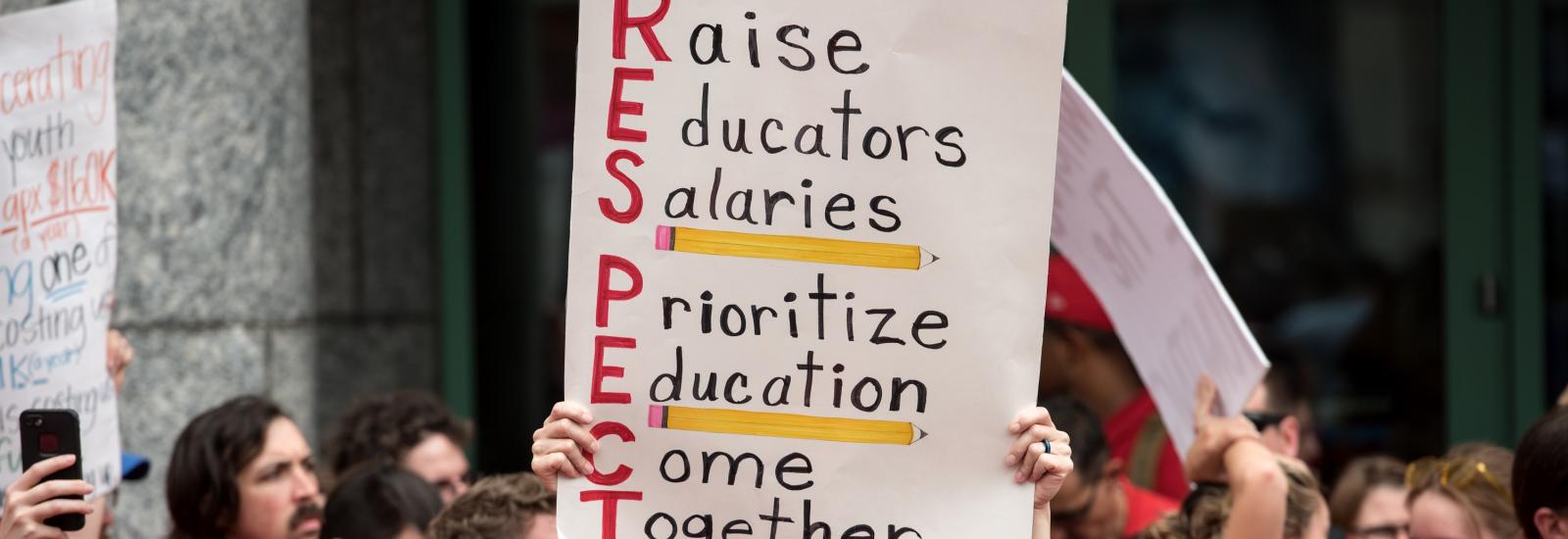 Greve professores nos Estados Unidos