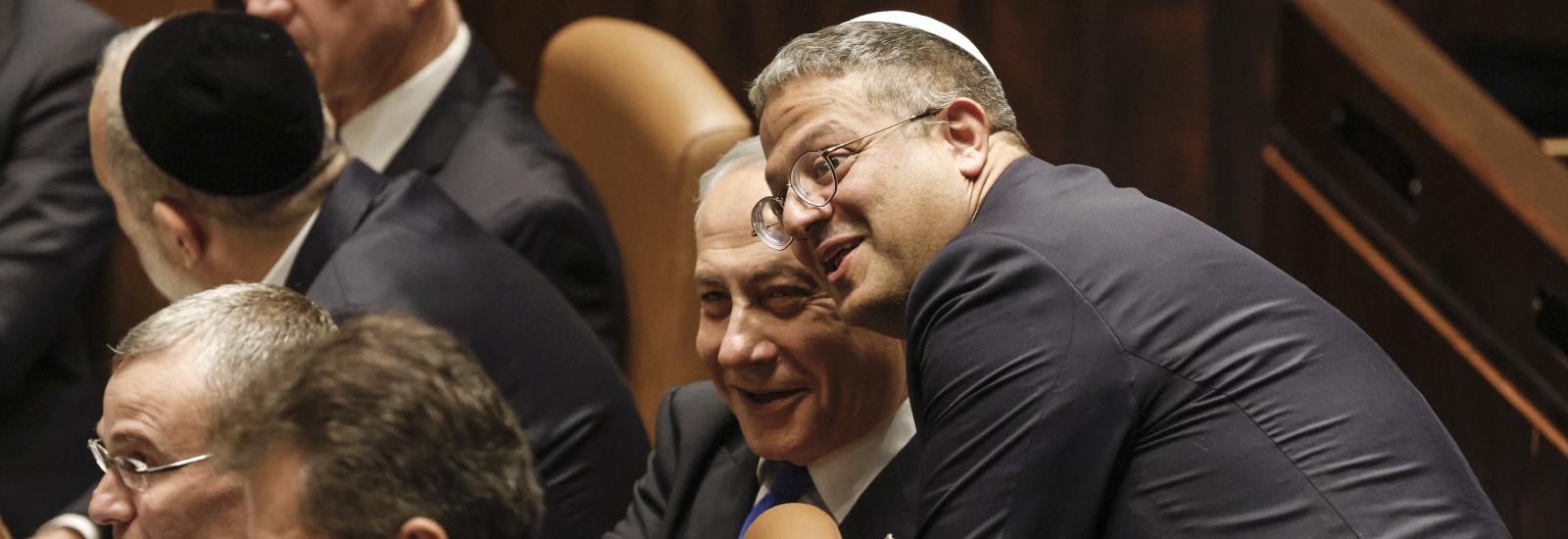 Benjamin Netanyahu com Itamar Ben-Gvir