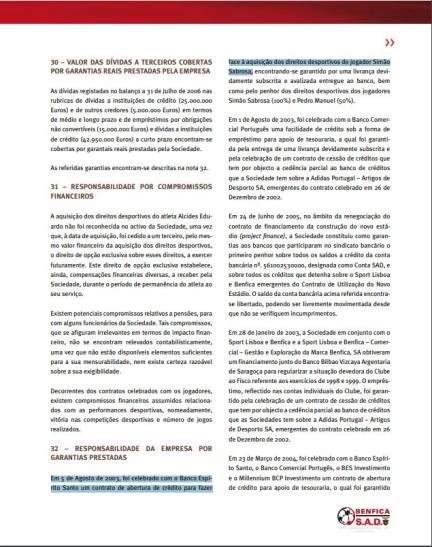O BES ajudou o Benfica na aquisição de Simão Sabrosa 