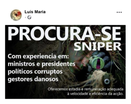 Luís Maria procura sniper com experiência