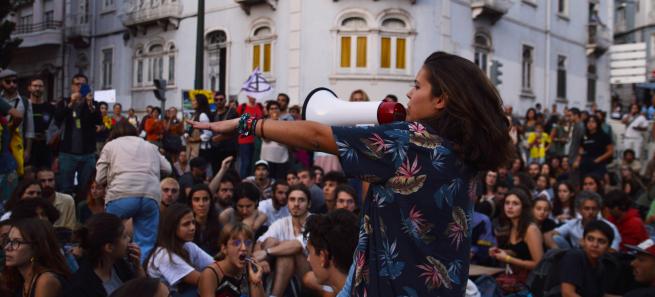 Protesto Exctition Rebellion em Lisboa